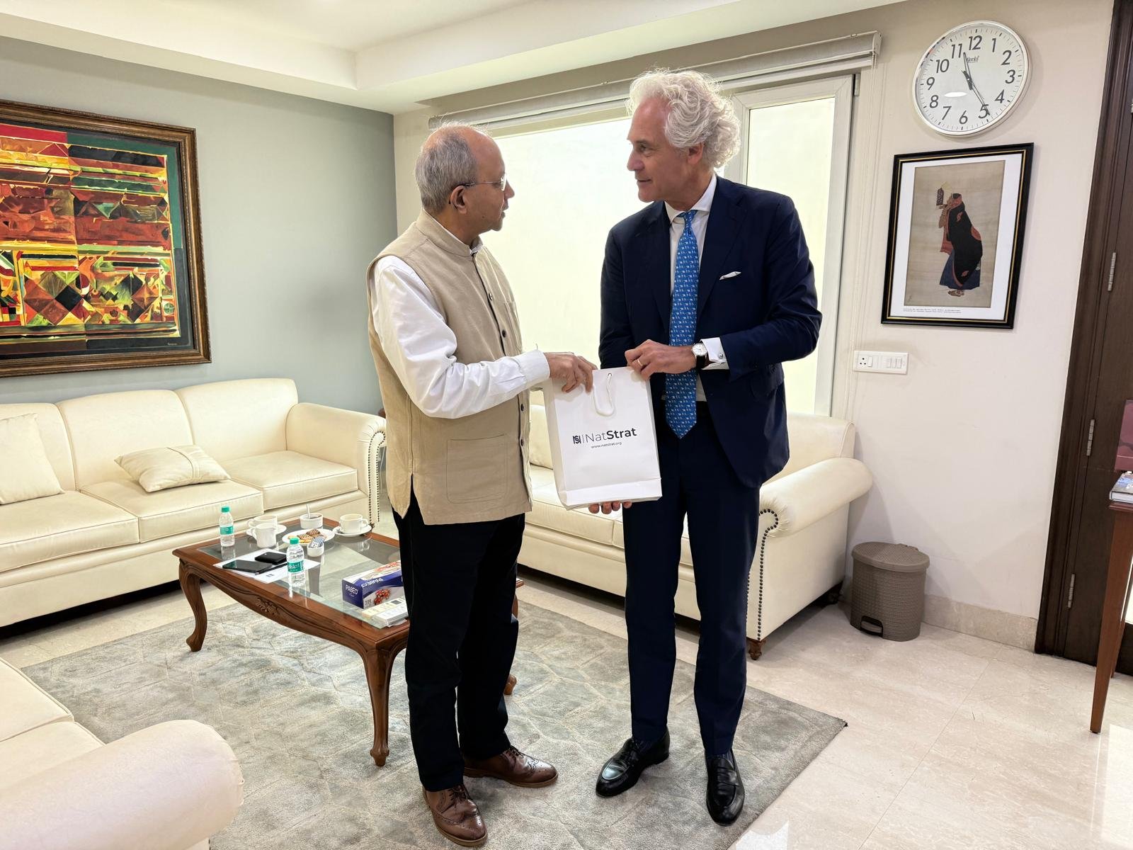 On 29 September 2026, Mr. Martin Wiesmann, Senior Partner at Berlin Global Advisors, called upon Ambassador Pankaj Saran, Convenor, NatStrat. They discussed matters of mutual interest and exchanged perspectives on contemporary strategic and geopolitical developments.