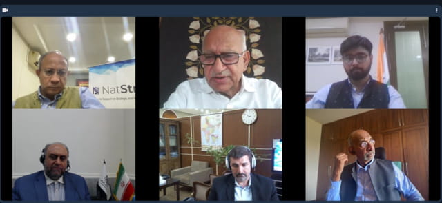 Joint webinar conducted by NatStrat and Governance and Policy Think Tank, Iran on Strengthening India-Iran Bilateral Relations