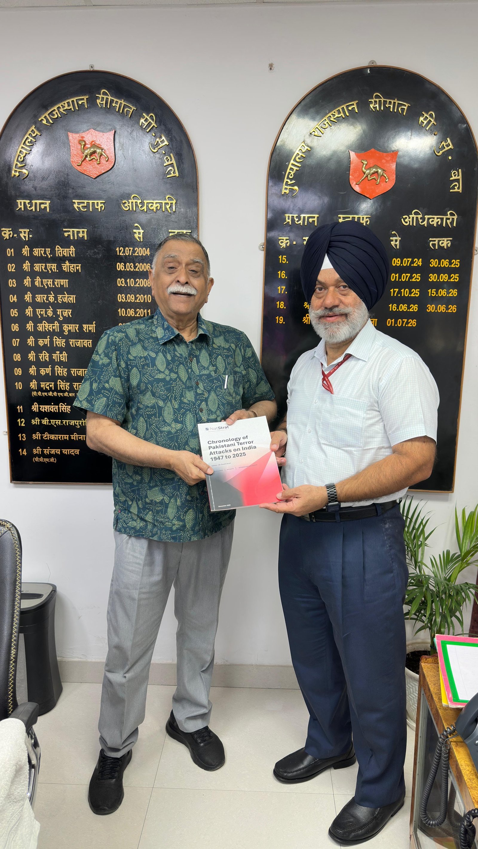 On 25 August 2026, Adviser NatStrat Dr. Shantanu Mukharji presented NatStrat