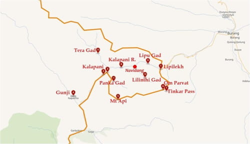 Kalapani area as pera Wikipedia map